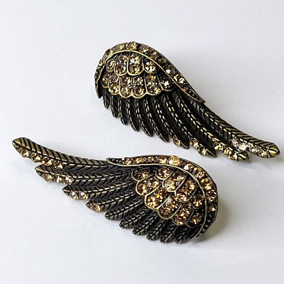 Crystal Wings Earrings - Picture 1 of 10